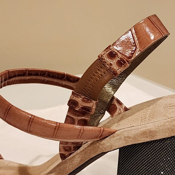Excellent EU39 Brunello Cucinelli Monili Bead Sandal Croc Embossed - Picture 9 of 12
